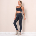 Women Gym Clothing Sets Sports Bra And Leggings Set High Rise Ropa Deportiva De Mujer Mesh Design Gym Wear